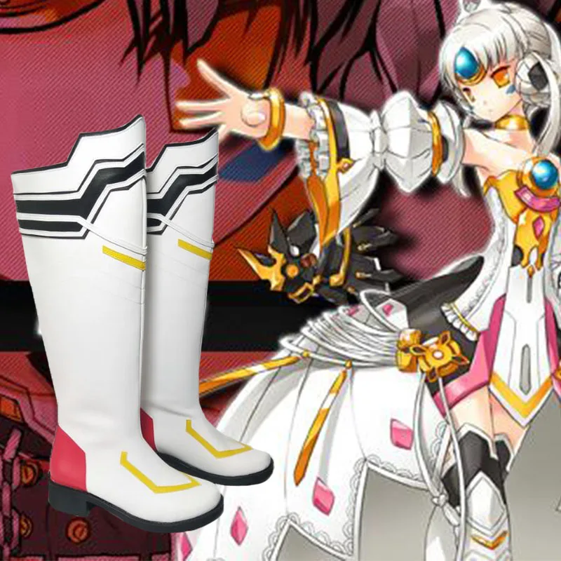 ELSWORD Elesis бримсон флеш-накопителей “Мстители” ева сапоги нимфетки ботинки для костюмированной вечеринки в стиле аниме для вечеринок вечерние Косплэй ботинки изготовленные под заказ Для женщин Обувь на высоких каблуках