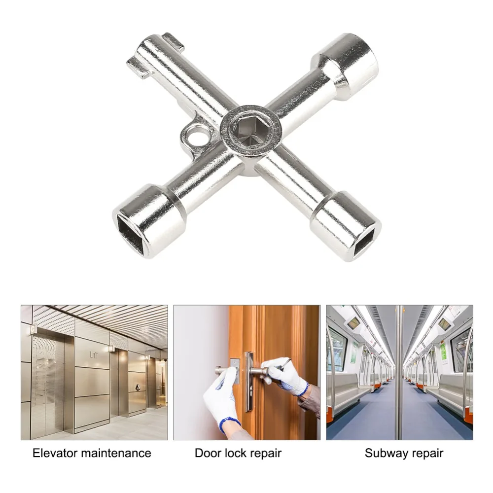 Многофункциональный универсальный ключ 4 в 1 треугольный для поезда