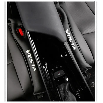 

2PCS/set Artificial Leather Car Seat Gap Pad Plug Leak Cover FOR Lada Vesta Fillers Spacer Filler Slot Plug