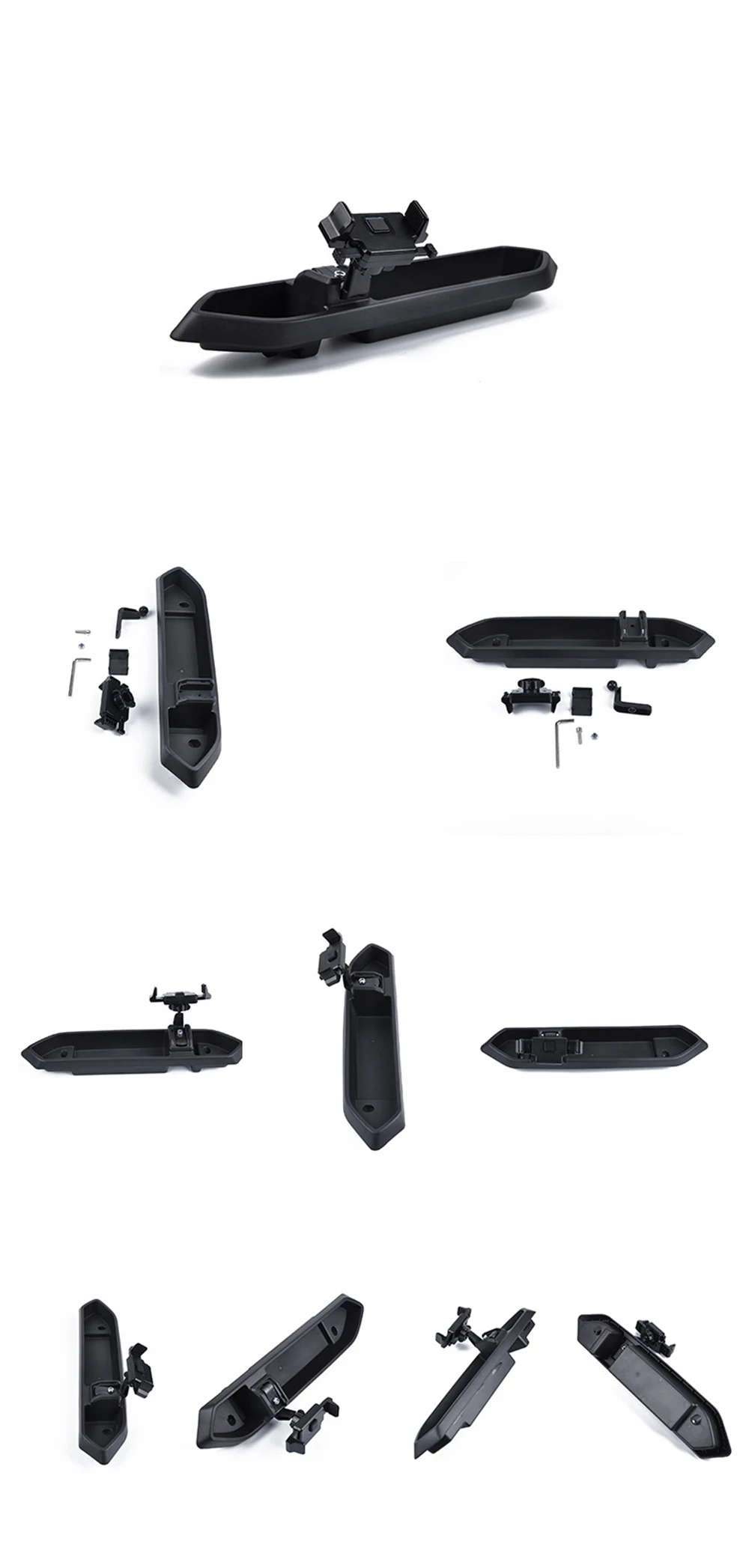 Perfeclan 360°Rotate Mobile Phone Holder w/ Storage Box For Jeep Wrangler JL2018