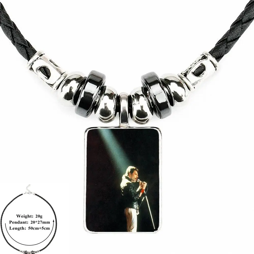 as picture EJ Glaze Coque queen Фредди Меркьюри черная кожаная подвеска-бусы ювелирные изделия с бриллиантами кулон кристалл для женщин подарок для девочек - Окраска металла: as picture