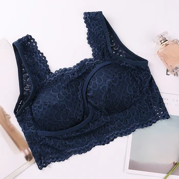 

Beauty Back Wrapped Chest Women Sexy Lace Gathered Bras Breathable Bottoming Tube Tops Underwear