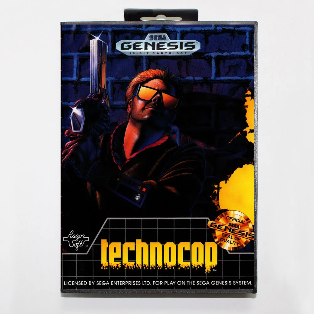 Technocop 16bit MD игровая карта для sega Mega Drive/Genesis с розничной коробкой