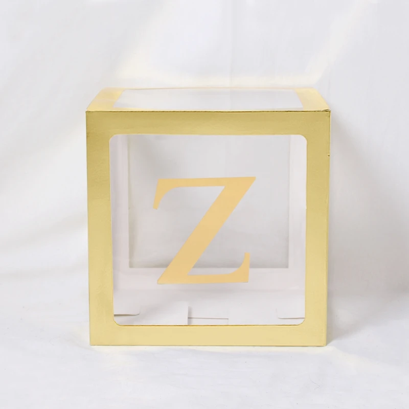 Z PATIMATE DIY золотые Детские прозрачные коробки украшения для детского душа для мальчиков и девочек фон для детской вечеринки на крестины и день рождения - Цвет: Z