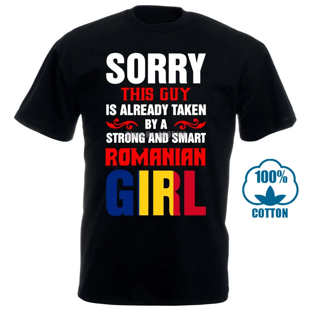Men T Shirt 3D This Guy Is Already Taken A Romanian Girl T-Shirt Man Funny Male Birthday Tee Cool Xmas Gifts Tshirt | Мужская одежда