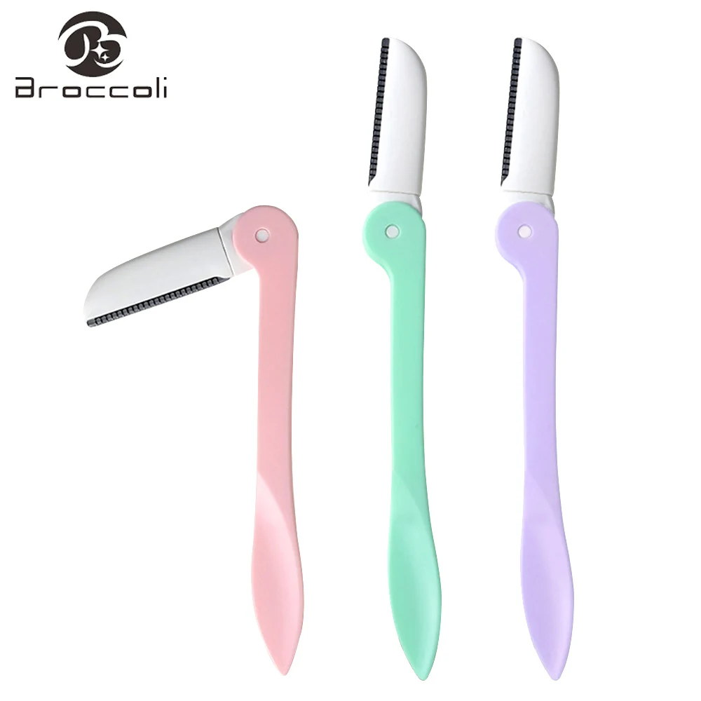 

Broccoli 3pcs/set Portable Tinkle Eyebrow Trimmer Hair Remover Set Shaver For Makeup Cosmetic Kit Stainless Steel Cutting Tools