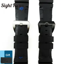 24 мм 26 мм водонепроницаемый ремешок Замена для Panerai LUMINOR погружной ремешок для часов Браслет спортивный резиновый ремень браслет
