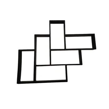 

Rectangle Cement Paving Mould DIY Plastic Floor Mould Garden Floor Path Tile Colored Brick Mold (Black)