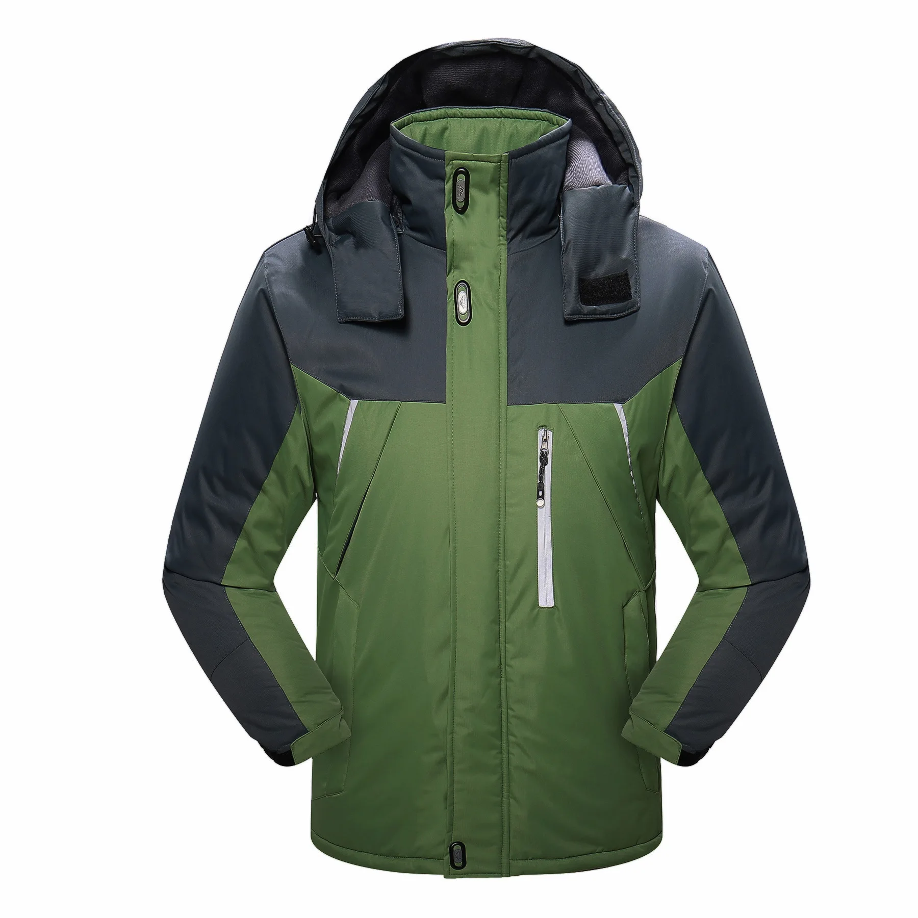 Мужская ветрозащитная спортивная куртка, теплая куртка для катания на лыжах, походная лыжная куртка, водонепроницаемая одежда для сноубординга - Цвет: Зеленый