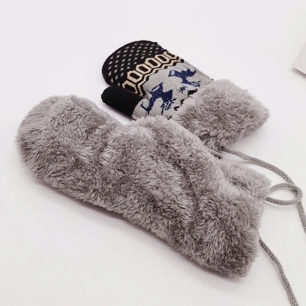 Теплые ветрозащитные перчатки с рождественским оленем для маленьких мальчиков и девочек; детские перчатки; gant enfant guantes niuna