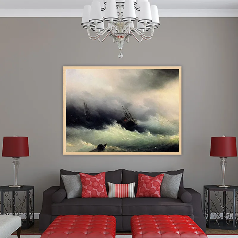 Сделай Сам Живопись по номерам Ивана constantinovich aivazovsky ships storm academism пейзаж