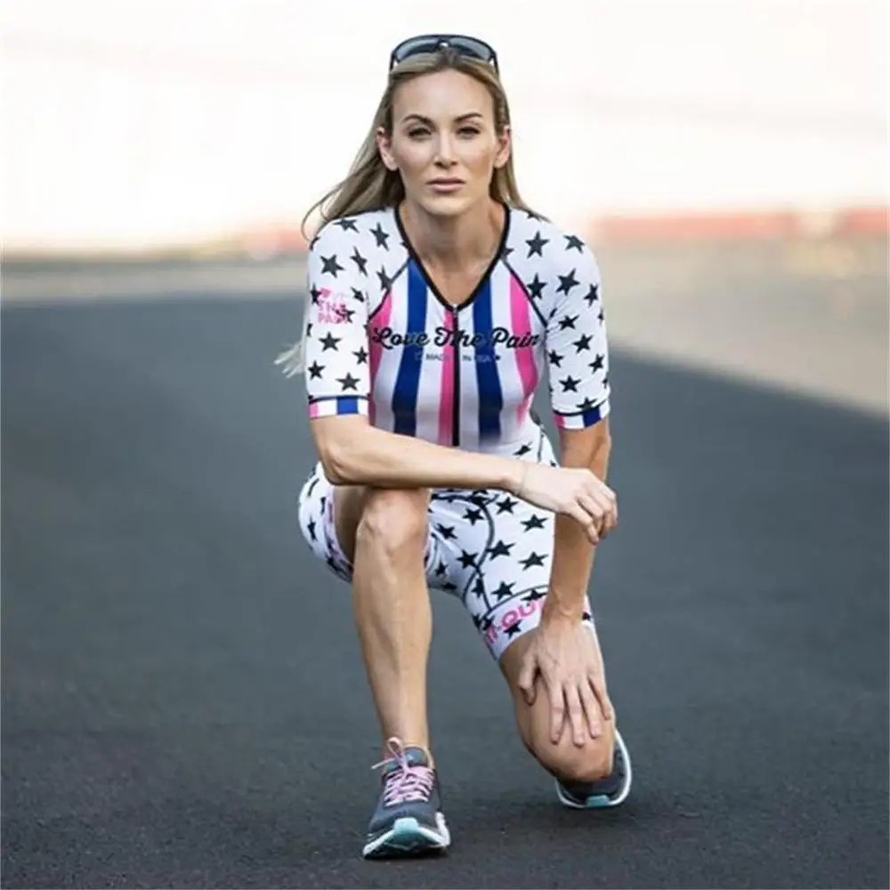 skinsuits 4 LOVE THE PAIN, костюм из лайкры и кожи, Леопардовый триатлон, Летний дышащий купальник для велоспорта, для шоссейного велосипеда, командная спортивная одежда 9d Pad Run - Цвет: skinsuits 4