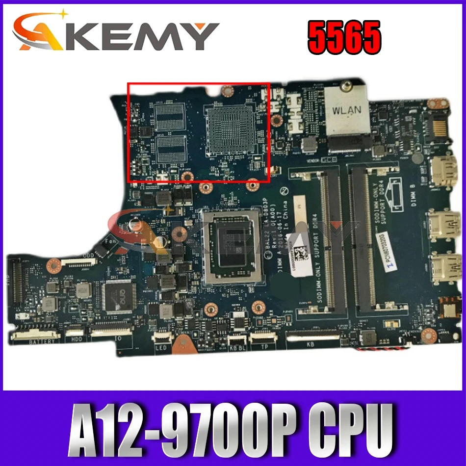 Абсолютно Новый CN-0N7GMF N7GMF для DELL INSPIRON 5565 Материнская плата ноутбука BAL22 LA-D803P REV: 1 0
