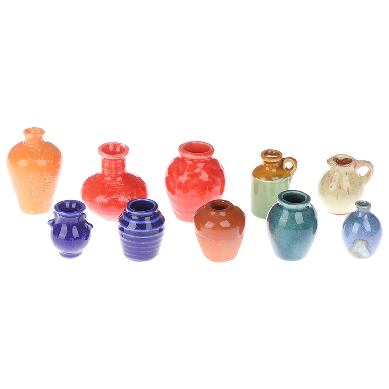 

2.5cm DIY Handmade Doll House Kitchen Ceramic Ornament Deco Vase Dollhouse Miniatures 1:12 Mini Ceramic Pot