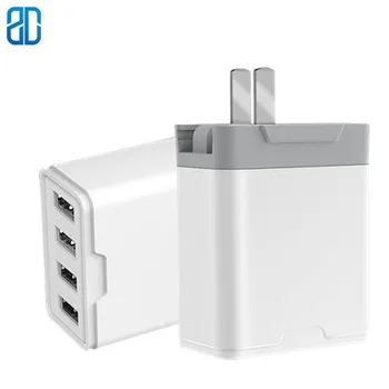 

Multi-port charger 5V/2.4A four-port USB collapsible fast charge plug universal Apple tablet adapter