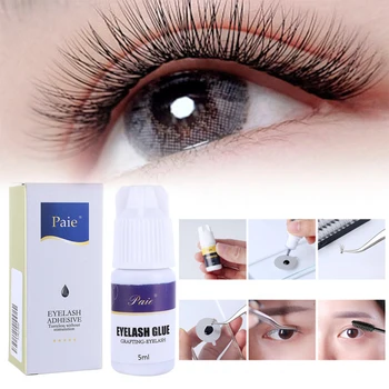 

Paie Brand Quick-Drying Waterproof Black Eyelash Grafting Glue Anti-Allergic Long Lasting Perfect Glue Low Smell Adhesive 5ml