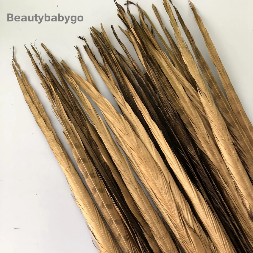 50-55cm 20-22inch Silver Paint Ringneck Pheasant Tails Feather Natural Chicken Feathers For Carnival Halloween Decorations Craft