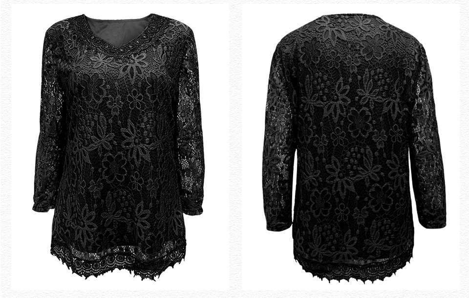 2020 Womens Plus Size Big Yards Tops Femme Elegant Floral Lace T Shirt Women Elastic Tee Shirts 6XL 7XL 8XL H009