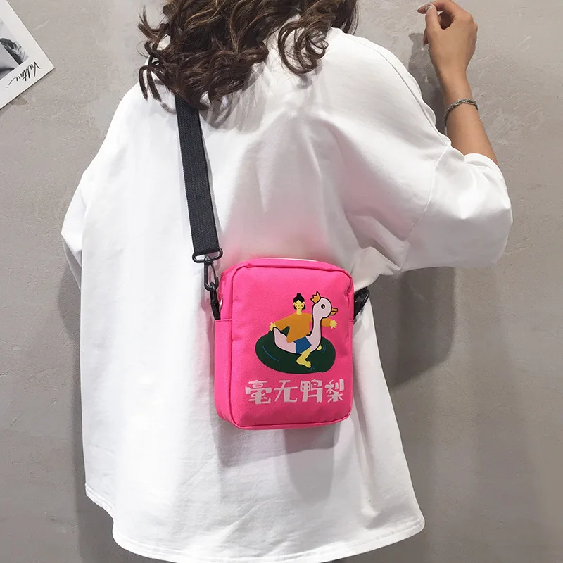 

2019 New Style Cartoon Cute Sesame Street Canvas Bag Disco Dancing Online Celebrity Casual School Bag Shoulder Bag