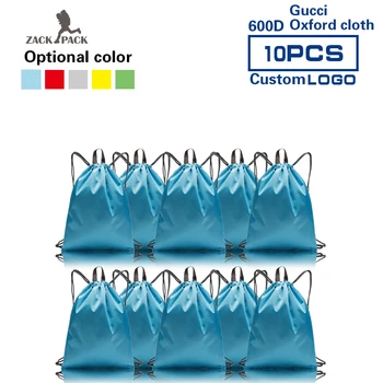 

10pcs Zackpack Drawstring Bags Custom Logo Promotional Custom Printed Logo Sports thickening Personalized 600D Oxford wholesale