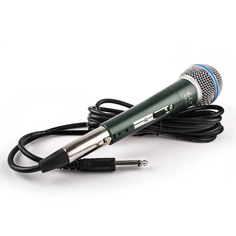 Metal 6.5MM Jack Karaoke Microphone MIC Handheld Dynamic Wired Dynamic Microphone Clear Voice for Karaoke Vocal Music Performanc