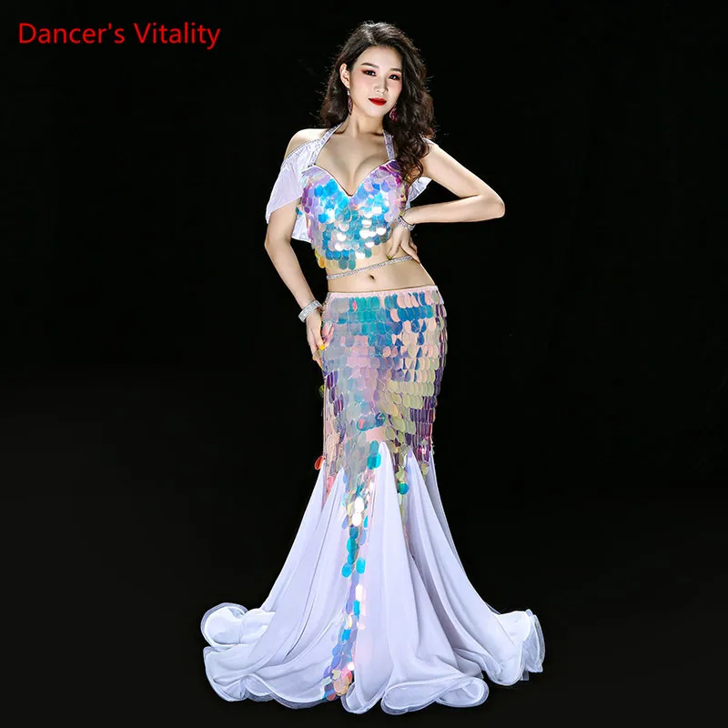 BellydanceClothesMermaidSexyLongDressSequinWomensOrientalBellyDanceCostumesforSale