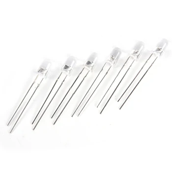 

100PCS Multicolor 5mm RGB Led Diode Light Lamp Tricolor Round Common Anode LED Light Emitting Diode Red Green Blue