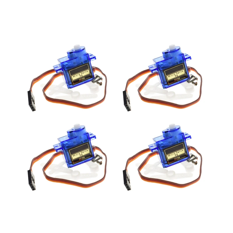 

Hot 3C-4Pcs Smart Electronics Rc Mini 9G 1.6Kg Servo Motor Sg90 for Rc 250 450 Helicopter Airplane Car Boat