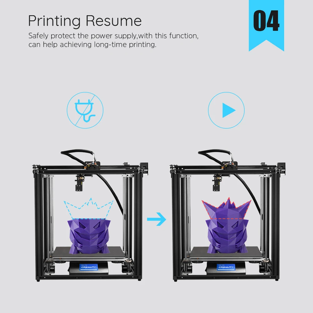 Creality 3D Ender-5 плюс 3D-принтеры 350*350*400 мм с 4,3 дюймовый сенсорный экран съемный закаленное Стекло пластина двойной ось Y оси Z оси