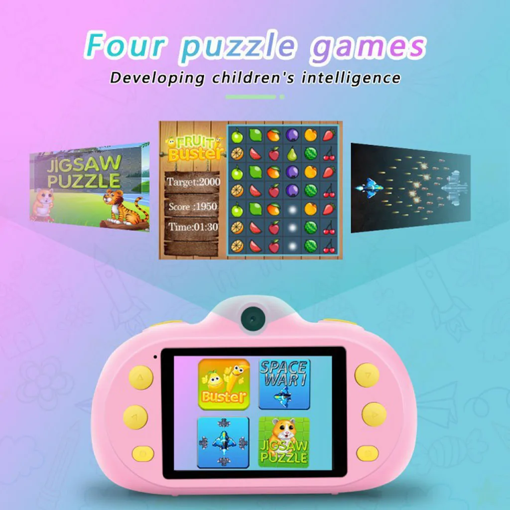Обучающие игрушки для детей, обучающие игрушки для детей, камера для детей, цифровая камера для селфи, Детская камера с музыкой Y1014