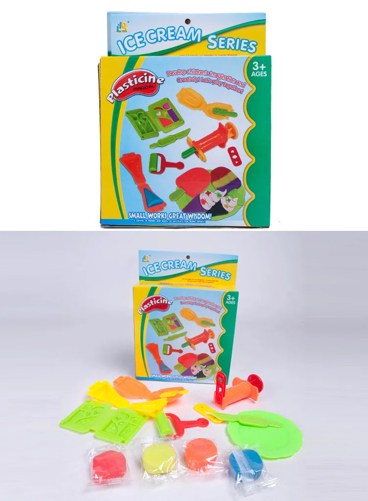 Play House Toys Ice-Cream Colored Clay Suit Tool Plasticene Children Handmade DIY Educational Parent And Child Toy