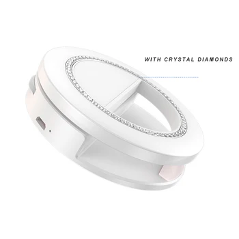 

Camera Video Recording Photography ABS Vlog 3 Lamp Modes For Phone Knob Switch Soft Adhesive Clip Portable Selfie Ring Light