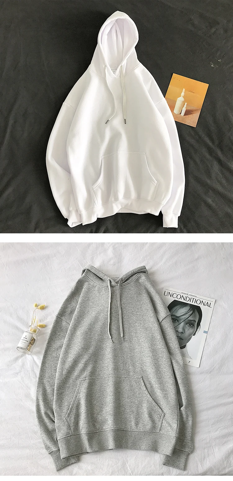 Liketkit мужские осенние зимние толстовки с капюшоном для мужчин и женщин, однотонный простой теплый пуловер с капюшоном, свободная уличная одежда для пар, 13 цветов