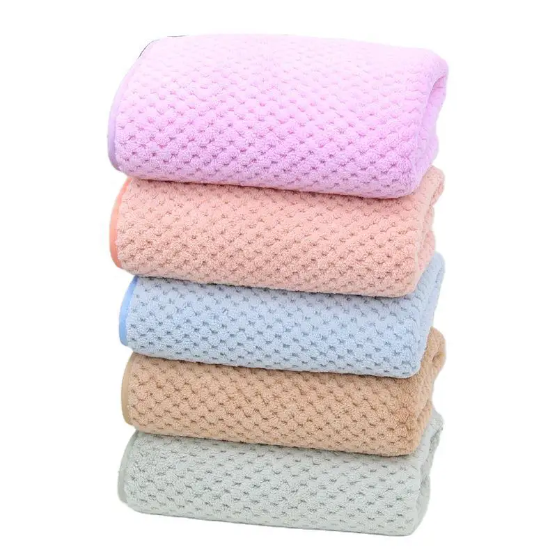 

Pineapple Grid Coral velvet Face Towel Quick Drying Towel Soft Towel For Travel Gym Camping Sports Absorbent Face Hand Towels
