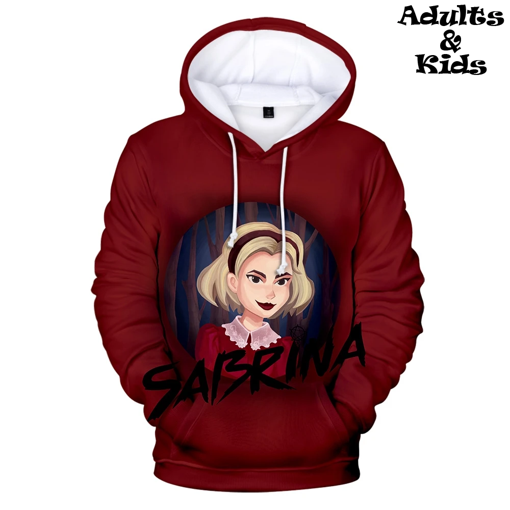 Sabrina/модные толстовки с капюшоном с 3D принтом; Повседневные Удобные толстовки в стиле хип-хоп для родителей и детей; пуловеры для детей; сезон осень-зима