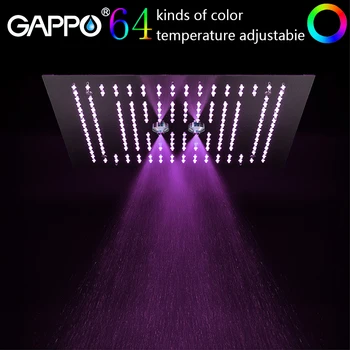 

GAPPO Shower Faucet Bathroom Faucet Intelligent LED Waterfall Bath Tap Mixer Bath Wall Mounted Shower Faucet Rain Shower Set