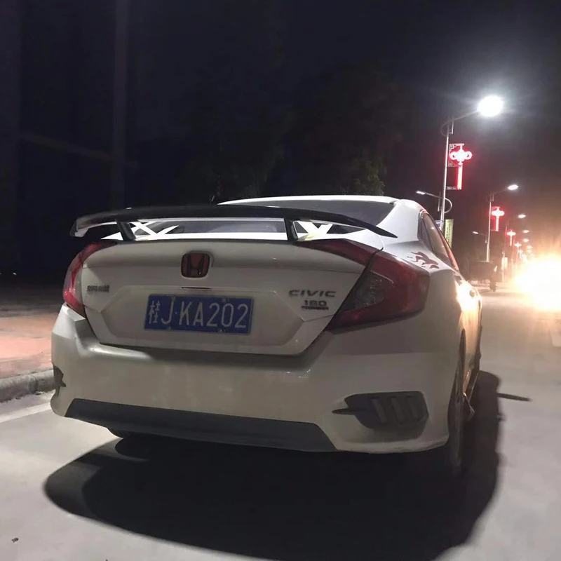 

Автомобильные аксессуары GT Style, искусственное углеродное волокно, подходит для Honda CIVIC 2016 и выше
