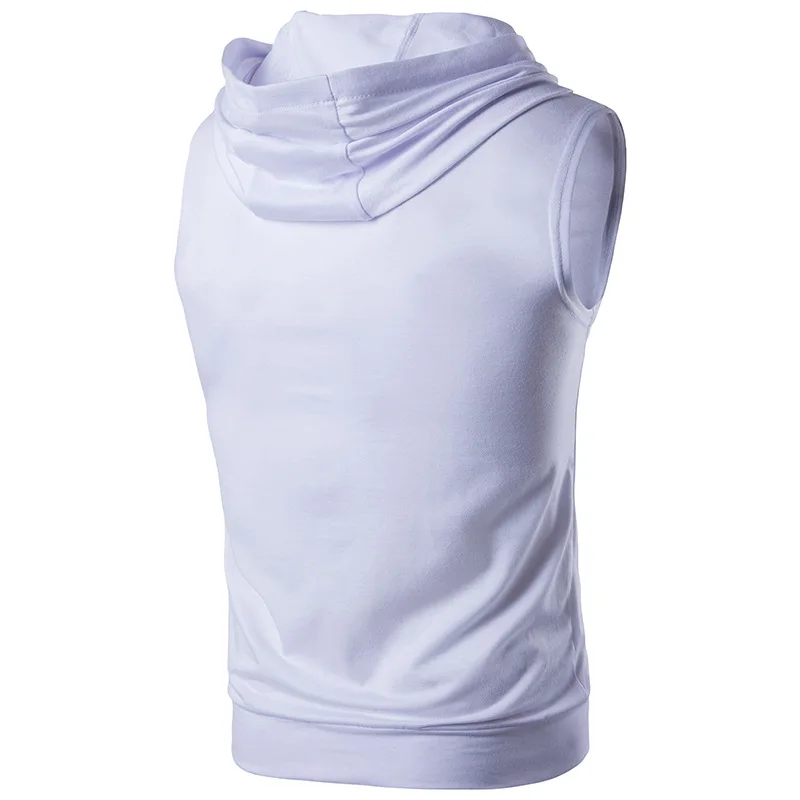 High Street Large Pocket Zipper Ouma Hooded Vest Waistcoat Hooded Vest Multi-color