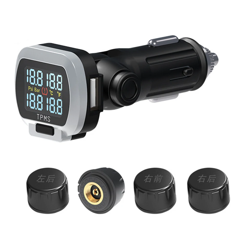 

Tpms Tire Pressure Monitoring System External Cigarette Lighter Wireless TPMS TWS302 Tpms Practical Car