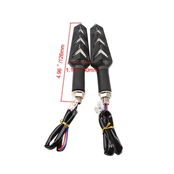 

2 Pcs Universal Motorcycle Rear Turn Signal Light Arrow Flowing Water Blinker Motorbike Direction Indicator LED Flashing Lamp