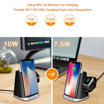

3 In 1 P8X Wireless Charger Dock Station For Apple Watch IPhone AirPods For Samsung Brand New And High Quality