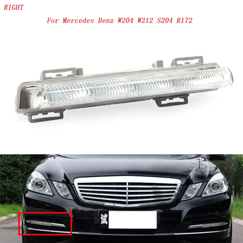 MagicKit 2049068900 2049069000 для Mercedes-Benz W204 S204 C350 W212 R172 Передняя пара левый и правый светодиодный DRL дневные ходовые огни противотуманные - Цвет: Right