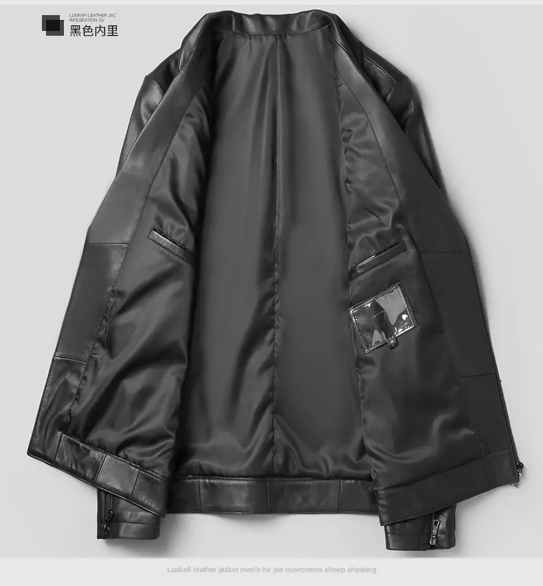 Genuine Leather Jacket Autumn Winter Jacket Men Clothes Sheepskin Coat Men Vintage Bomber Jacket Veste Cuir Homme LSY1039