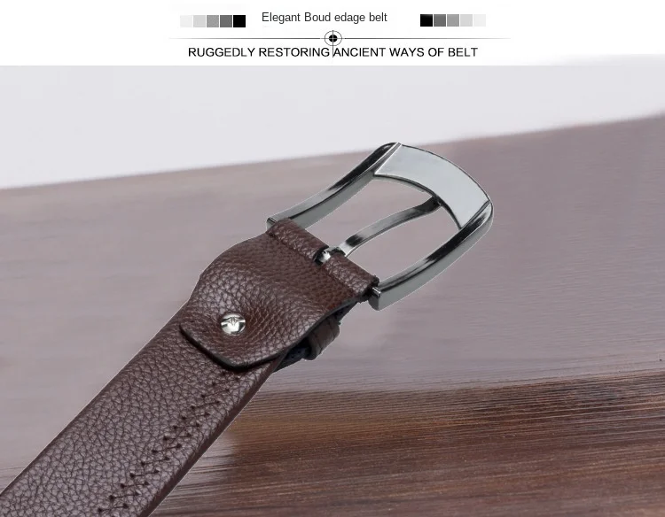 Cowhide Belt Brand Design High Quality Belt Men's Trend Classic Retro Alloy Pin Buckle Men's Belt Leisure Genuine Leather Cowboy best belts for men