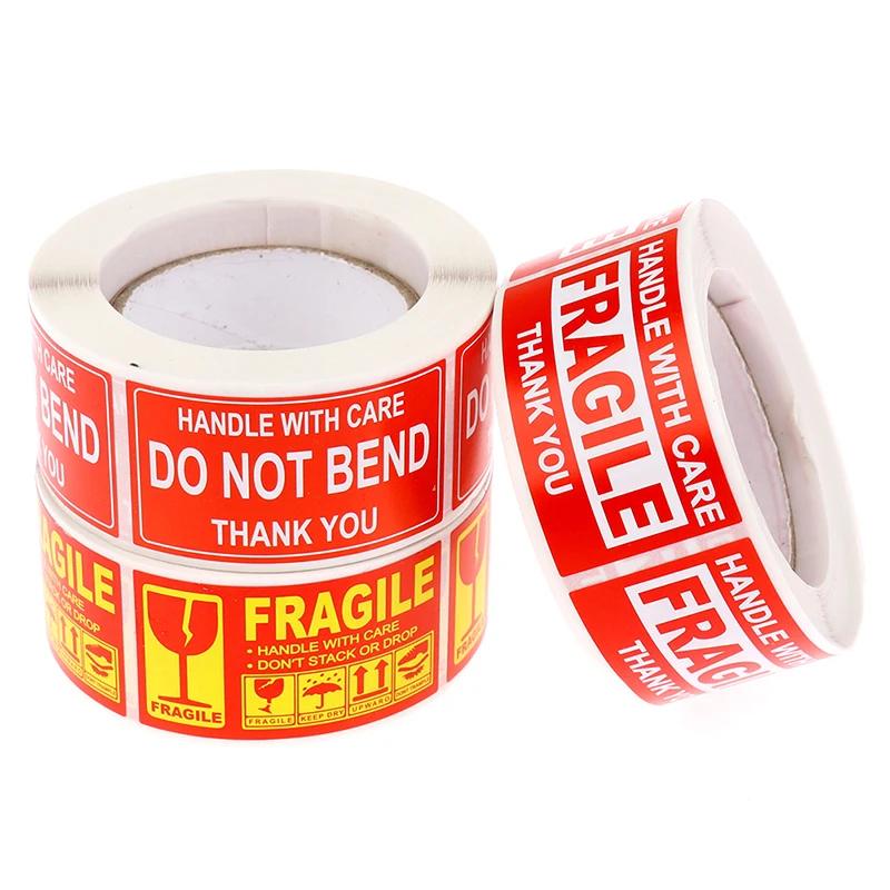 Fragile Stickers Handle with Care Thank You Warning Labels DIY Supplies 250pcs/Roll custom labels