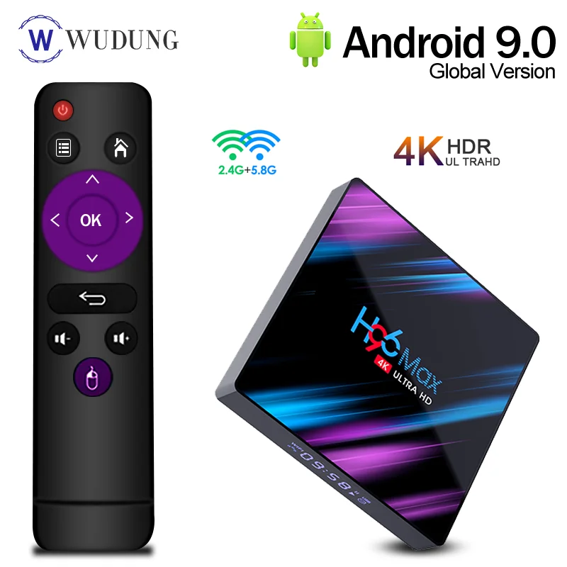 Умная ТВ-приставка H96 MAX RK3318 Android 9 0 2 4G и 5G Wi-Fi BT4.0 H96Max 4 Гб 32 ГБ 64 4K только без