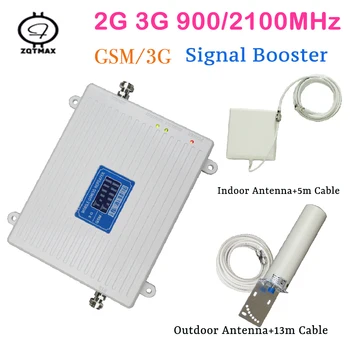 

ZQTMAX antenna accessories + 2g 3g repeater 900 2100 dual Band GSM Cell Phone Signal Booster UMTS cellular amplifier signal