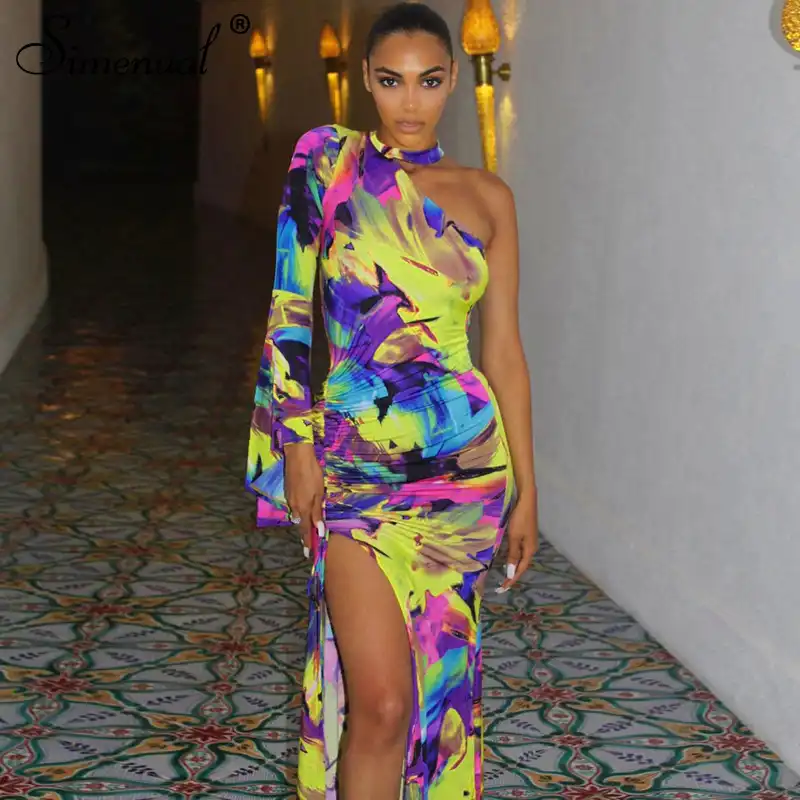 ruched bodycon maxi dress