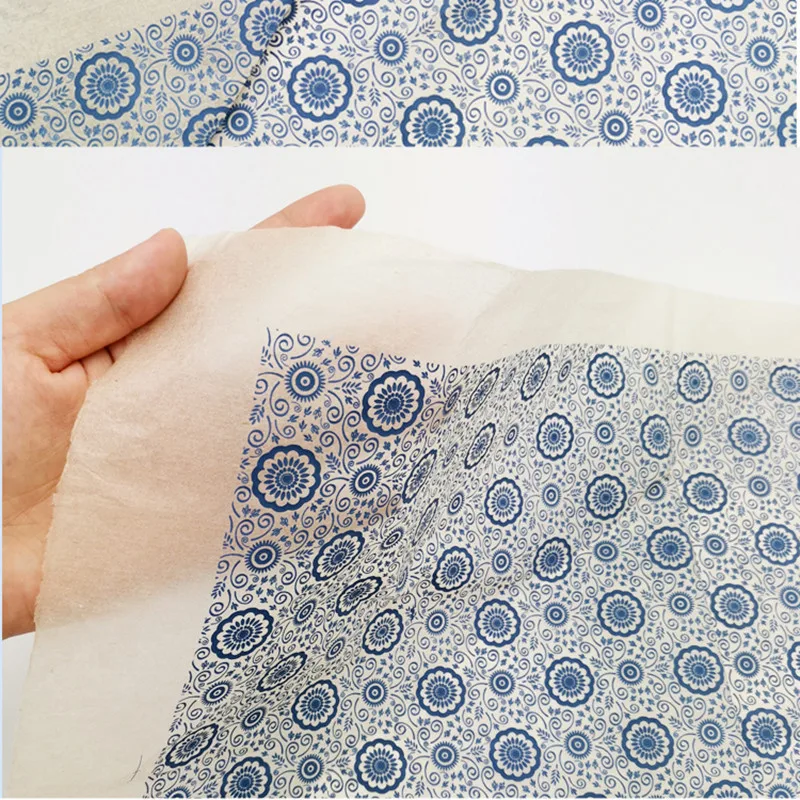 Ceramic Transfer Paper Ceramic Underglaze Transfer Paper Colorful Flower Paper Blue and White Sticker 54x37cm High Temperature Ceramic Decals