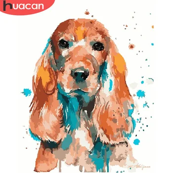 

HUACAN DIY Pictures By Numbers Dig Kits Coloring By Number Animal Hand Painted Picture Art Drawing On Canvas Gift Home Decor